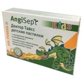 Доктор Тайс пастилки детские 60 г Тимьян+Вит С № 24