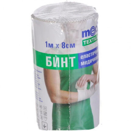 Бинт медицинский эластичный ср,р, 1м х 8см Med textile