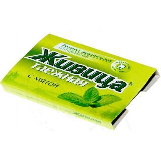 Живица таежная натур, с мятой 800мг №5 резин, жев,