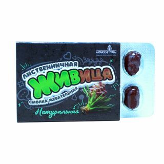 Живица лиственничная натур, 800мг №5 резин, жев,