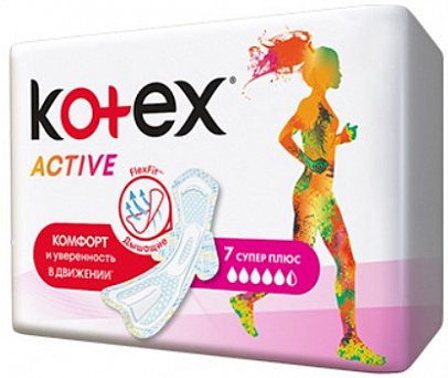Котекс Active Single Normal 7*16sht 621601