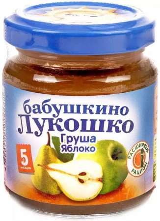 Лукошко Пюре Груша без сахара с 3,5 мес