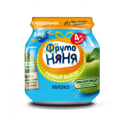 Фруто-няня Пюре яблочное 100 гр,