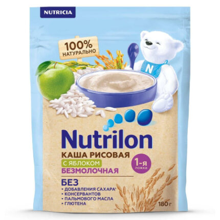 Нутрилон каша рисовая с яблоком Б/М 180 гр